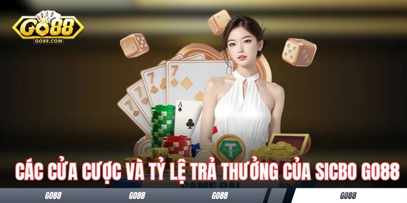 Sicbo GO88 - Trải Nghiệm Xóc Đĩa Phiên Bản Chuẩn Quốc Tế 2 Các cửa cược và tỷ lệ trả thưởng của Sicbo GO88